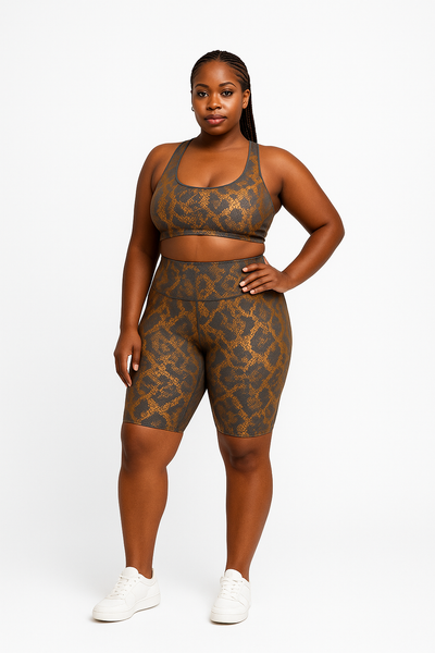 Copper Snakeskin-Shorts