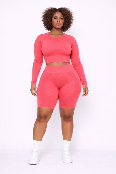 'SHAPE ME' LONG SLEEVE - CROP TOP